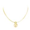 Image 2 : 0.61 ctw Diamond and Pearl Pendant And Chain - 18KT Yellow Gold