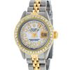 Image 1 : Rolex Ladies 2 Tone Yellow Gold Mother Of Pearl String Diamond Datejust Wristwat