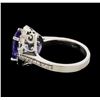 Image 3 : 3.35 ctw Tanzanite and Diamond Ring - 14KT White Gold