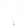 Image 2 : 0.28 ctw Diamond Pendant With Chain - 14KT Yellow And White Gold