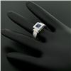 Image 9 : New Platinum 2.37 ctw Tanzanite and Diamond Halo Ring