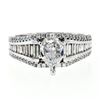 Image 1 : New 14kt White Gold 2.33 ctw GIA Certified Pear Cut Diamond Solitaire Engagement