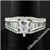 Image 2 : New 14kt White Gold 2.33 ctw GIA Certified Pear Cut Diamond Solitaire Engagement