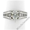 Image 3 : New 14kt White Gold 2.33 ctw GIA Certified Pear Cut Diamond Solitaire Engagement