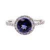 Image 1 : 2.04 ctw Tanzanite and Diamond Ring - 14KT White Gold