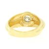 Image 8 : Men's 14kt Yellow and White Gold 0.40 ctw Bezel Round Diamond Solitaire Band Rin