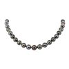 Image 1 : 0.44 ctw Diamond and Tahitian Pearl Necklace