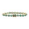 Image 2 : 8.51 ctw Emerald and Diamond Bracelet - 14KT Yellow Gold