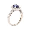Image 4 : 2.06 ctw Blue Sapphire And Diamond Ring - 14KT White Gold