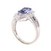 Image 4 : 1.96 ctw Sapphire and Diamond Ring - 18KT White Gold