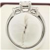 Image 5 : 14k White Gold 1.45 ctw 3 Princess Diamond Engagement Ring w/ Baguette Accents