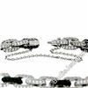 Image 7 : 18kt White Gold 8.33 ctw Round White and Black Diamond Cable Link Bracelet