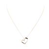 Image 1 : 0.06 ctw Diamond Heart Shaped Pendant with Chain - 14KT Rose Gold