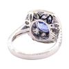 Image 3 : 3.10 ctw Sapphire and Diamond Ring - Platinum