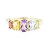 Image 2 : 3.00 ctw Rainbow-Colored Gemstone Ring - 10KT Yellow Gold