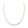 Image 1 : 24 Inch Figaro Chain - 14KT Yellow Gold