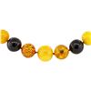 Image 2 : Twenty Inch Multi-Color Rounded Baltic Amber Bead Necklace