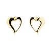 Image 1 : Puffed Heart Earrings - 14KT Yellow Gold