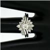 Image 2 : 14kt White Gold 1.00 ctw Diamond Cluster Cocktail Ring