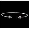 Image 1 : 14KT White Gold 0.34 ctw Diamond Bangle Bracelet
