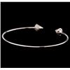 Image 2 : 14KT White Gold 0.34 ctw Diamond Bangle Bracelet