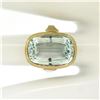 Image 5 : Antique 14kt Yellow Gold 8.57 ctw GIA Certified Oval Aquamarine Solitaire Ring