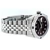 Image 3 : Rolex Mens Stainless Steel Black Diamond & Sapphire Datejust Wristwatch