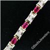 Image 2 : 14kt White and Yellow Gold 10.60 ctw Pink Tourmaline and Diamond Statement Brace