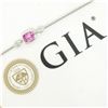 Image 1 : New 18kt White Gold 0.96 ctw GIA Pink Sapphire and Diamond Pendant Necklace
