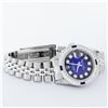 Image 4 : Rolex Ladies Stainless Steel Blue Vignette Diamond & Sapphire Datejust Wristwatc