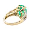 Image 3 : 4.67 ctw Emerald and Diamond Ring - 14KT Yellow Gold