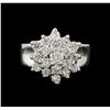 Image 2 : 14KT White Gold 1.55 ctw Diamond Ring