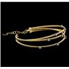 Image 2 : 0.41 ctw Diamond Bangle Bracelet - 14KT Yellow Gold