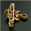Image 5 : Victorian 15kt Yellow Gold Old Cut Amethyst and Seed Pearl Brooch or Pendant