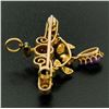 Image 6 : Victorian 15kt Yellow Gold Old Cut Amethyst and Seed Pearl Brooch or Pendant