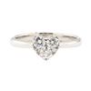 Image 2 : 0.41 ctw Diamond Heart Shaped Ring - 14KT White Gold