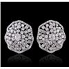 Image 1 : 14KT White Gold 4.43 ctw Diamond Earrings