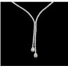 Image 1 : 14KT White Gold 1.03 ctw Diamond Necklace