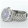 Image 5 : Rolex Mens Stainless Steel Blue Vignette Diamond & Sapphire Datejust Wristwatch