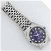 Image 6 : Rolex Mens Stainless Steel Blue Vignette Diamond & Sapphire Datejust Wristwatch
