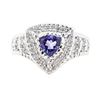 Image 2 : 1.15 ctw Tanzanite And Diamond Ring - 14KT White Gold
