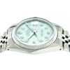 Image 9 : Rolex Mens Stainless Steel Ice Blue Diamond Datejust Wristwatch