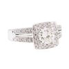 Image 1 : 0.87 ctw Diamond Ring - 14KT White Gold