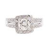 Image 2 : 0.87 ctw Diamond Ring - 14KT White Gold