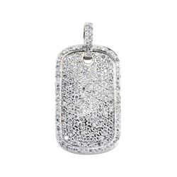 5.15 ctw Diamond Pendant - 14KT White Gold