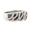 Image 1 : 1.68 ctw Black and White Diamond Ring - 14KT White Gold