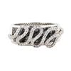 Image 2 : 1.68 ctw Black and White Diamond Ring - 14KT White Gold