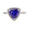 Image 1 : 2.03 ctw Tanzanite and Diamond Ring - 18KT White Gold