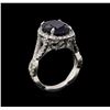 Image 4 : 14KT White Gold 5.62 ctw Sapphire and Diamond Ring