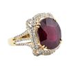 Image 1 : 13.90 ctw Ruby and Diamond Ring - 14KT Yellow Gold